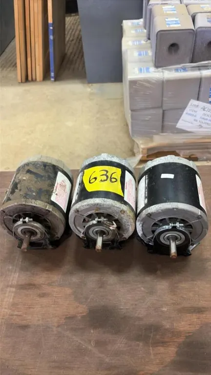 3- electric motors (1/4 hp)