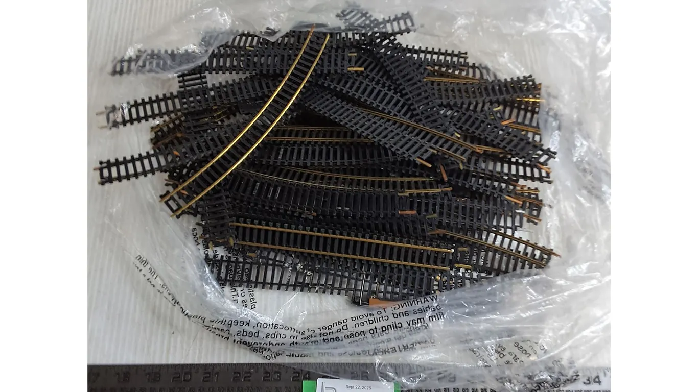 Large Quantity of HO Scale Model Train Track Pieces