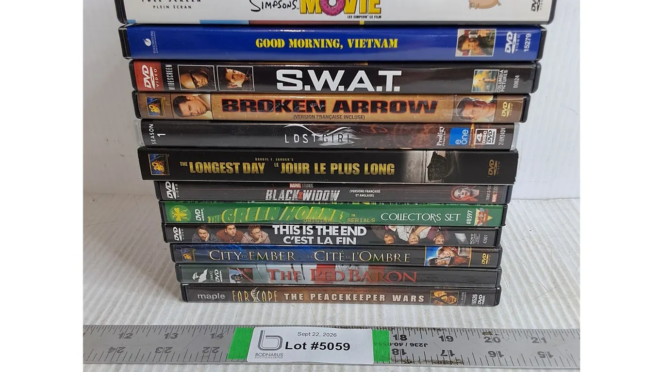 (12) DVD Movies-The Red Baron,Lost Girl,The Simpsons,This is the End and more