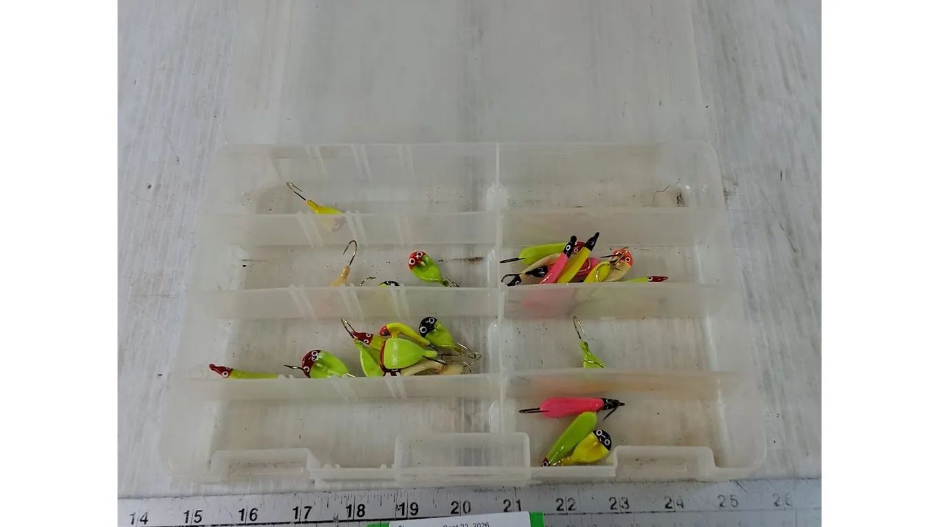 Clear Fishing Box with Assorted Hooks