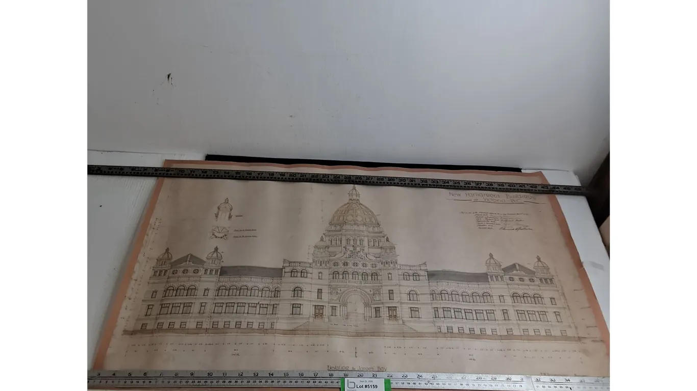 BC Legislature Architectural Layout - 16" x 20"