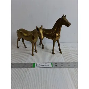 (2) Brass Horses