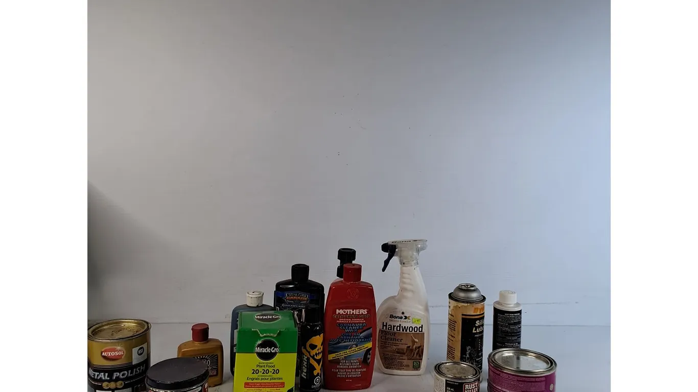 Metal Polish, Hardwood Cleaner, Plastic Polish, Misc ( all as is), Pickup Only