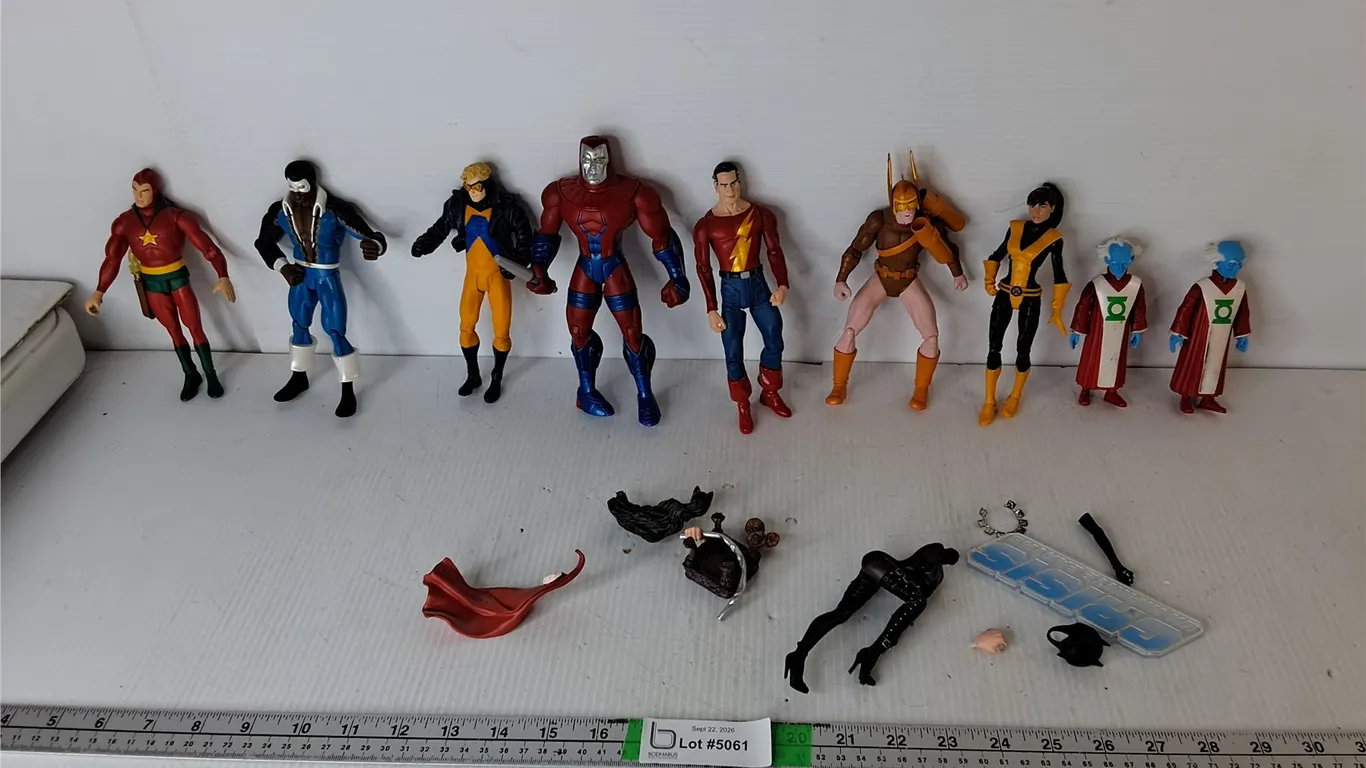 (9) Action Figures up to 8"-Shazam, Misc.