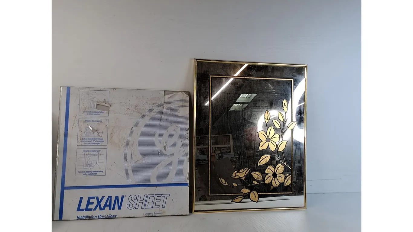 Plexi Glass 16"x16", Decorative Mirror 20"x16"