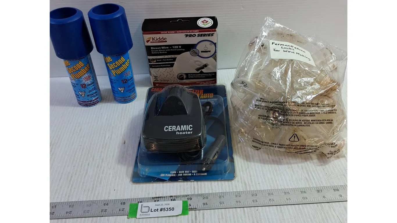 Ceramic Auto Heater, One Second Plumbers, Kidde Smoke Alarm, Fermentation Locks