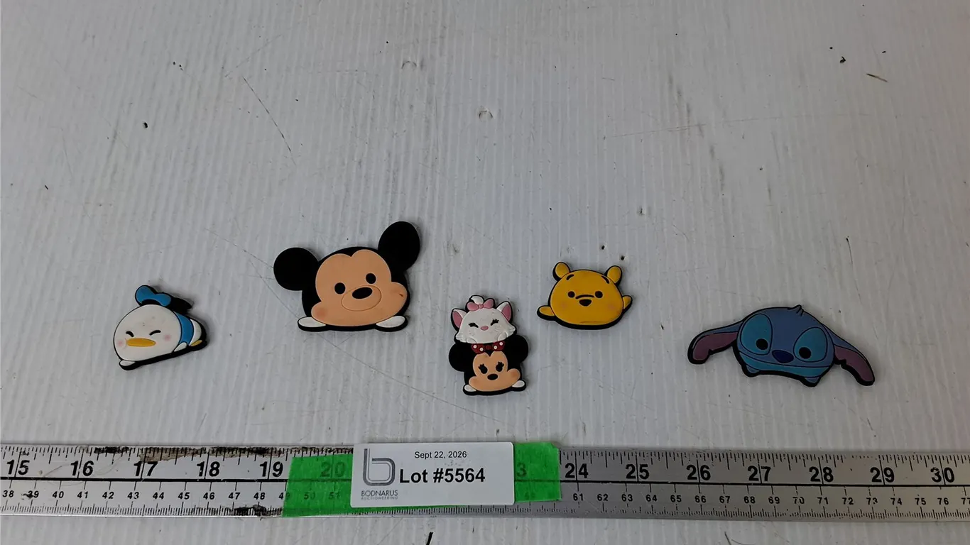 (5) Disney Fridge Magnets- Mickey & Minnie Mouse, Stitch, Misc.