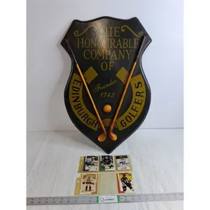 Wooden Golf Sign -(5) Assorted Hockey Cards