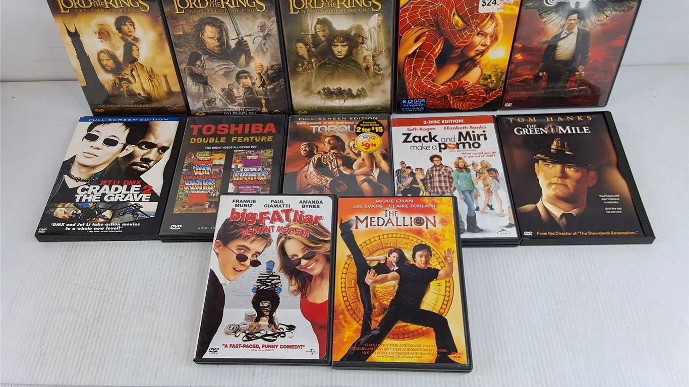 Assorted DVD Movies - The Lord of the Rings, Spider Man 2, The Medallion