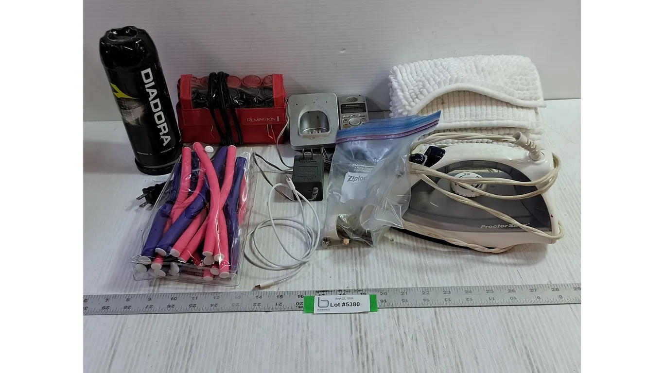 ProctorSilex Electric Iron - Tested, Working, Tennis Balls, Panasonic Phone, Curlers