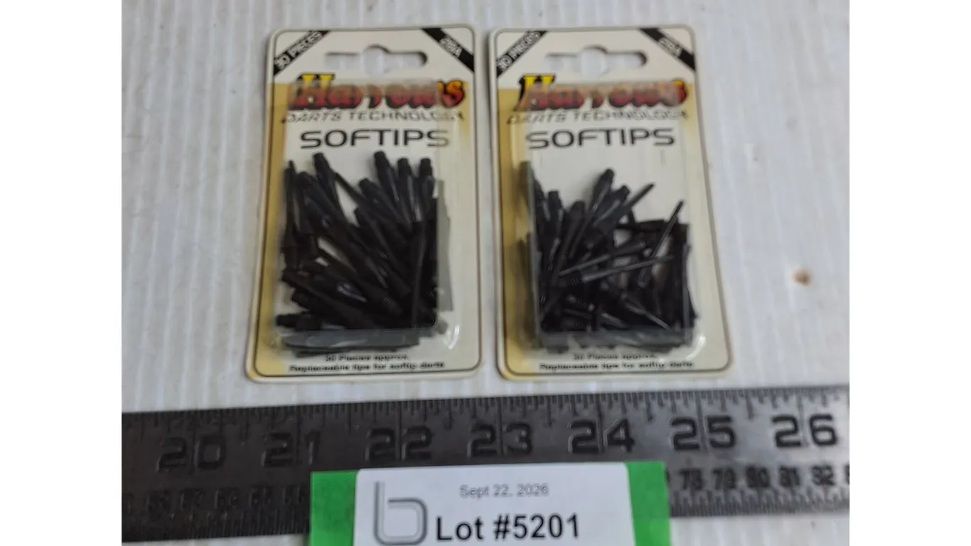(2) Sealed Harrow's 30-Piece Packs of Dart Soft Tips