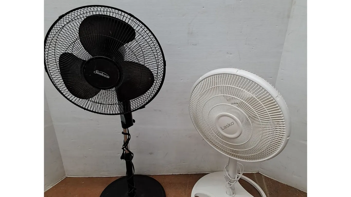 *(2) Standing Fans, Sunbeam and Lasko Tested No Shipping