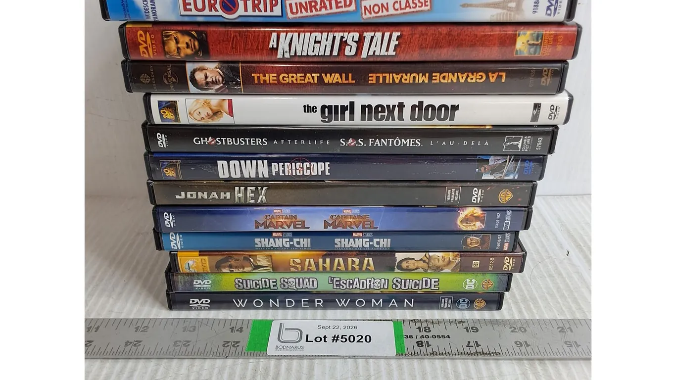(12) DVD Movies-Eurotrip,Sahara,Wonder Woman,The Great Wall and more