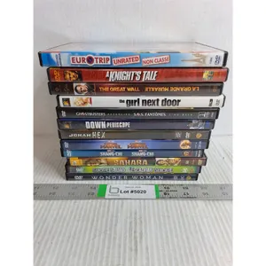 (12) DVD Movies-Eurotrip,Sahara,Wonder Woman,The Great Wall and more