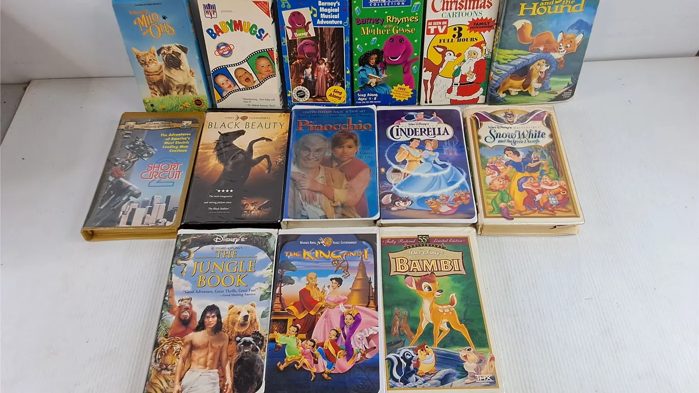 Assorted VHS - Pinocchio, The Jungle Book, Bambi, Misc