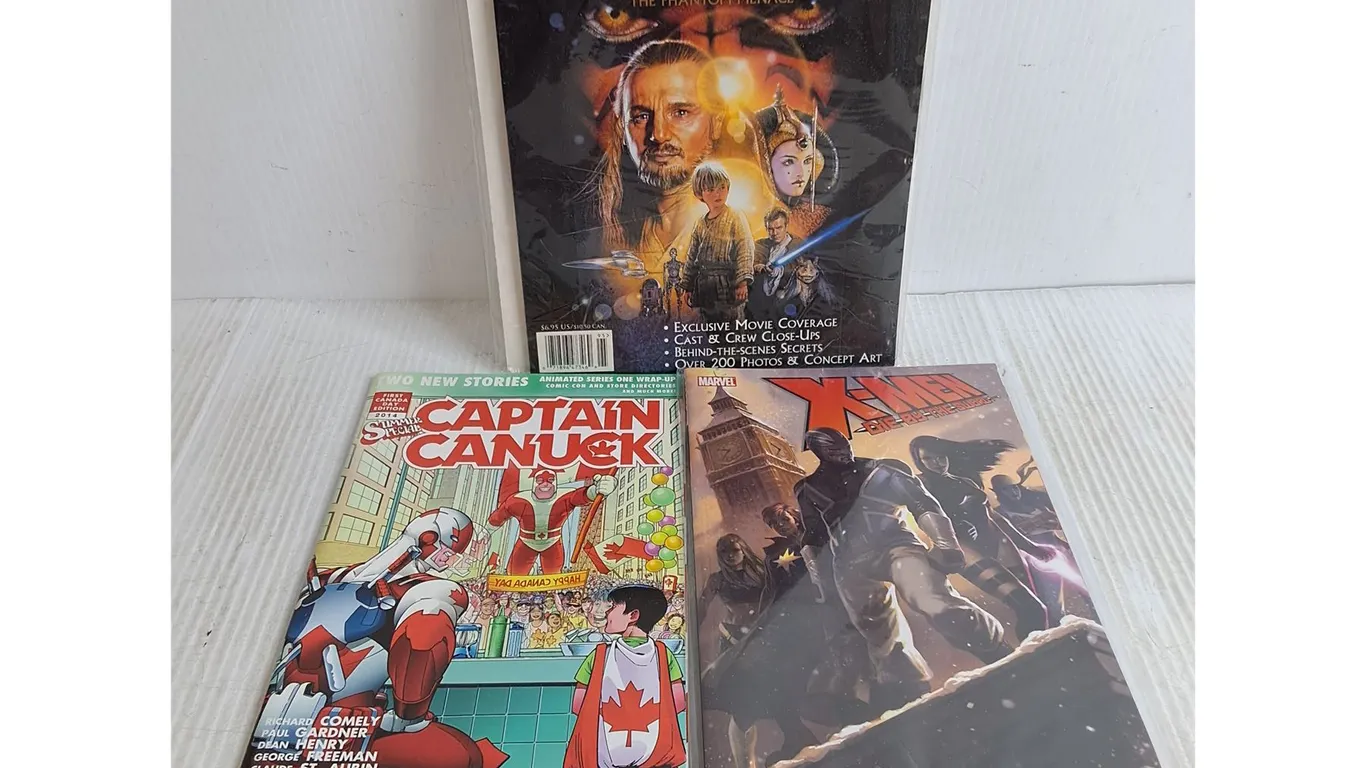 Star Wars Souvenir Magazine,Captain Canuck Comic,X-Men Graphic Novel