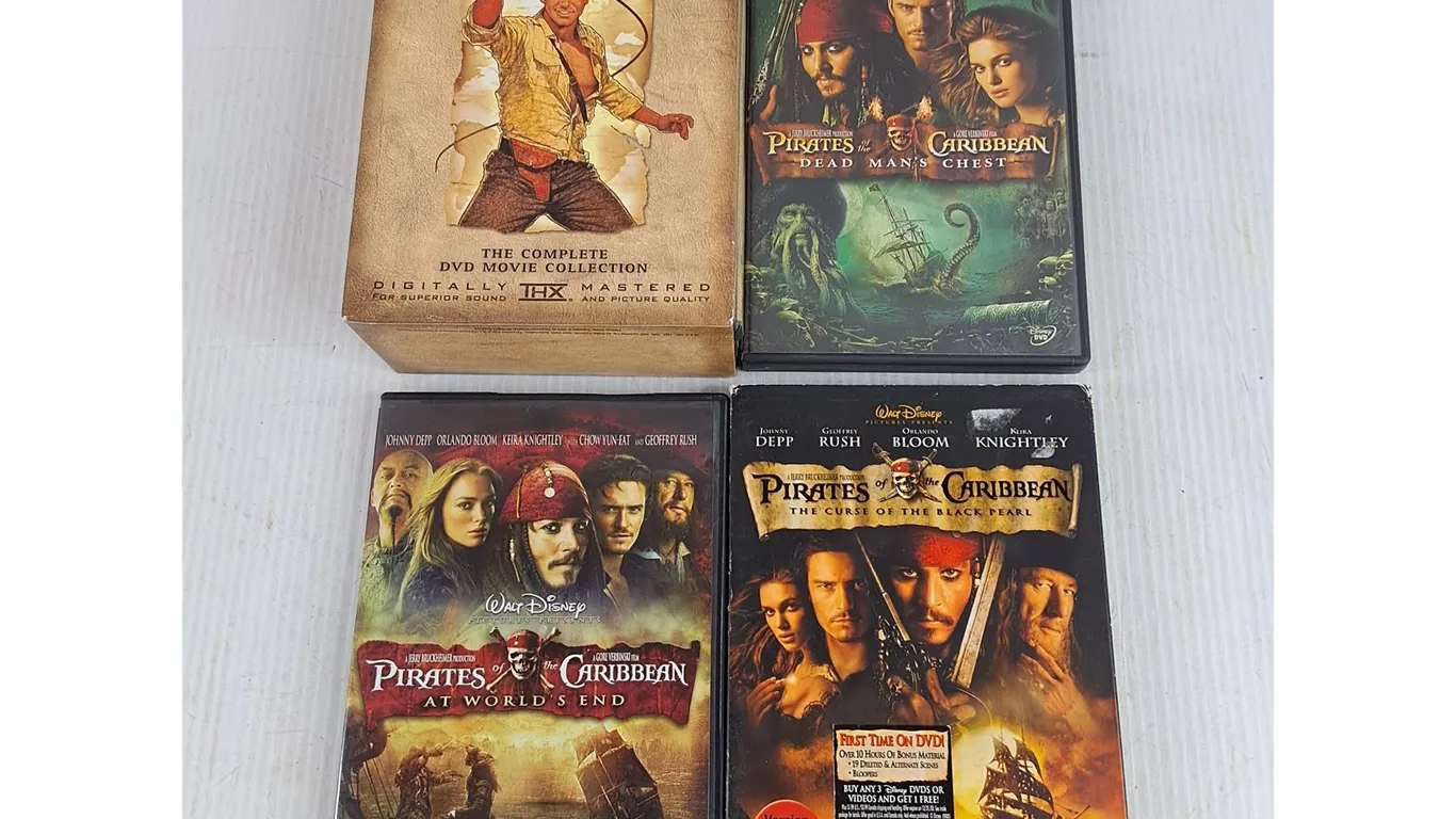 Indiana Jones DVD Collection & Pirates of the Caribbean Movies