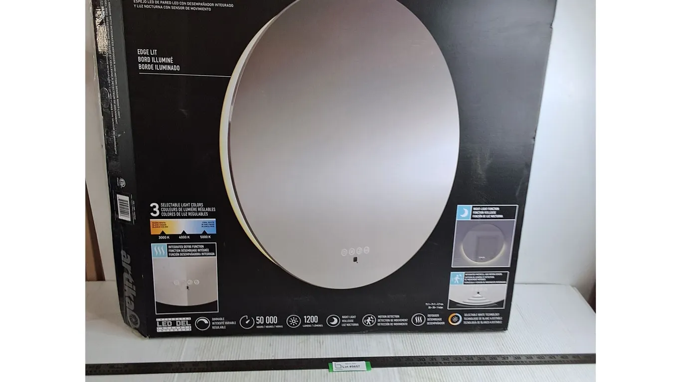 * Artika Milan 28" Diameter LED Wall Mirror - Untested - Cannot Ship
