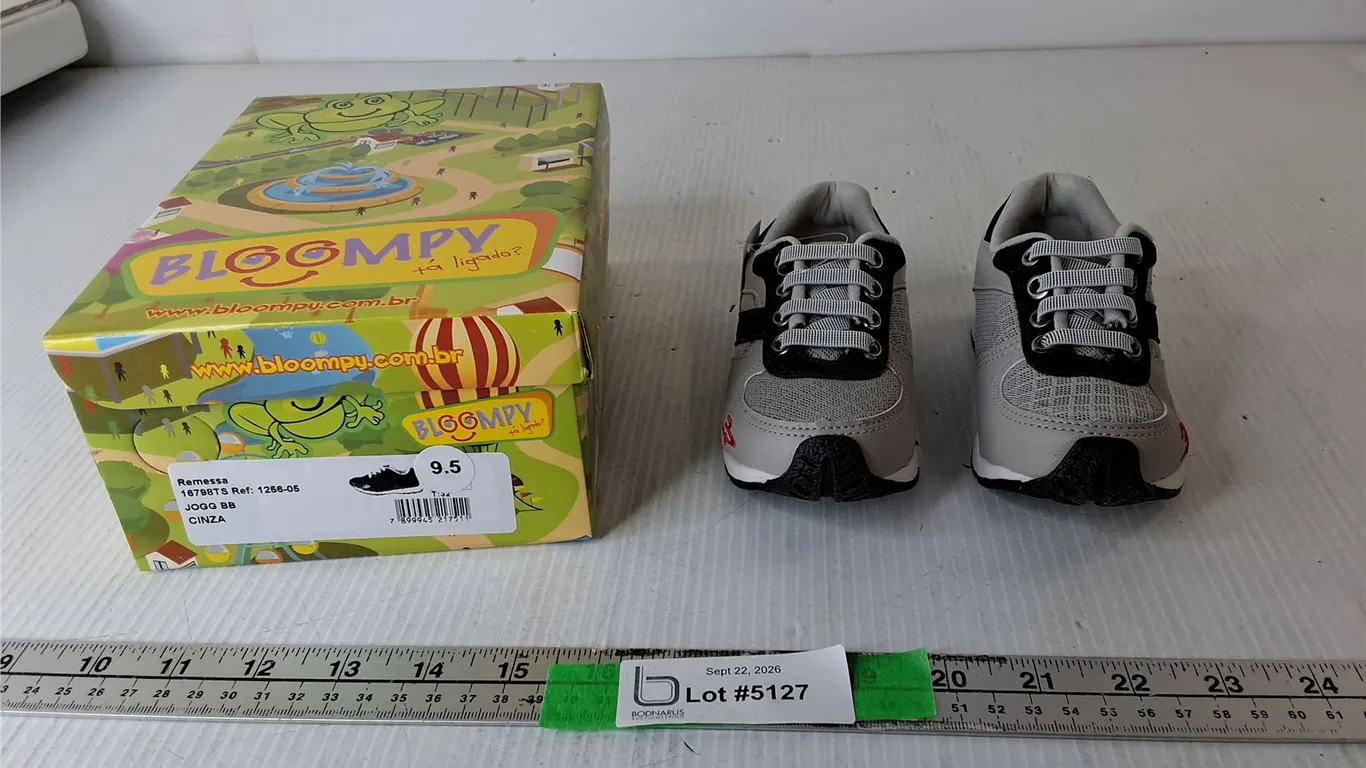 Bloompy Toddler Boy's Cinza Black Shoes- 9.5