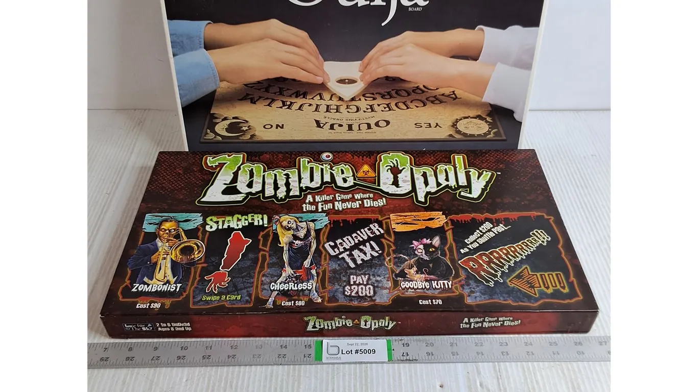 (2) Board Games-ZombieOpoly and Ouija Board by Parker Brothers