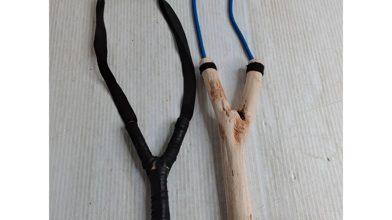 (2) Hand Made Sling Shots