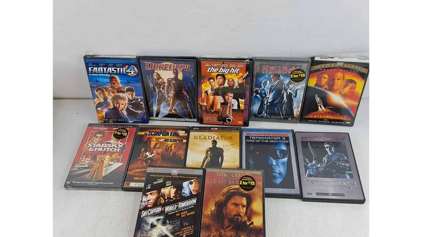 Assorted DVD Movies - Terminator, The Scorpion King, Gladiator, Misc