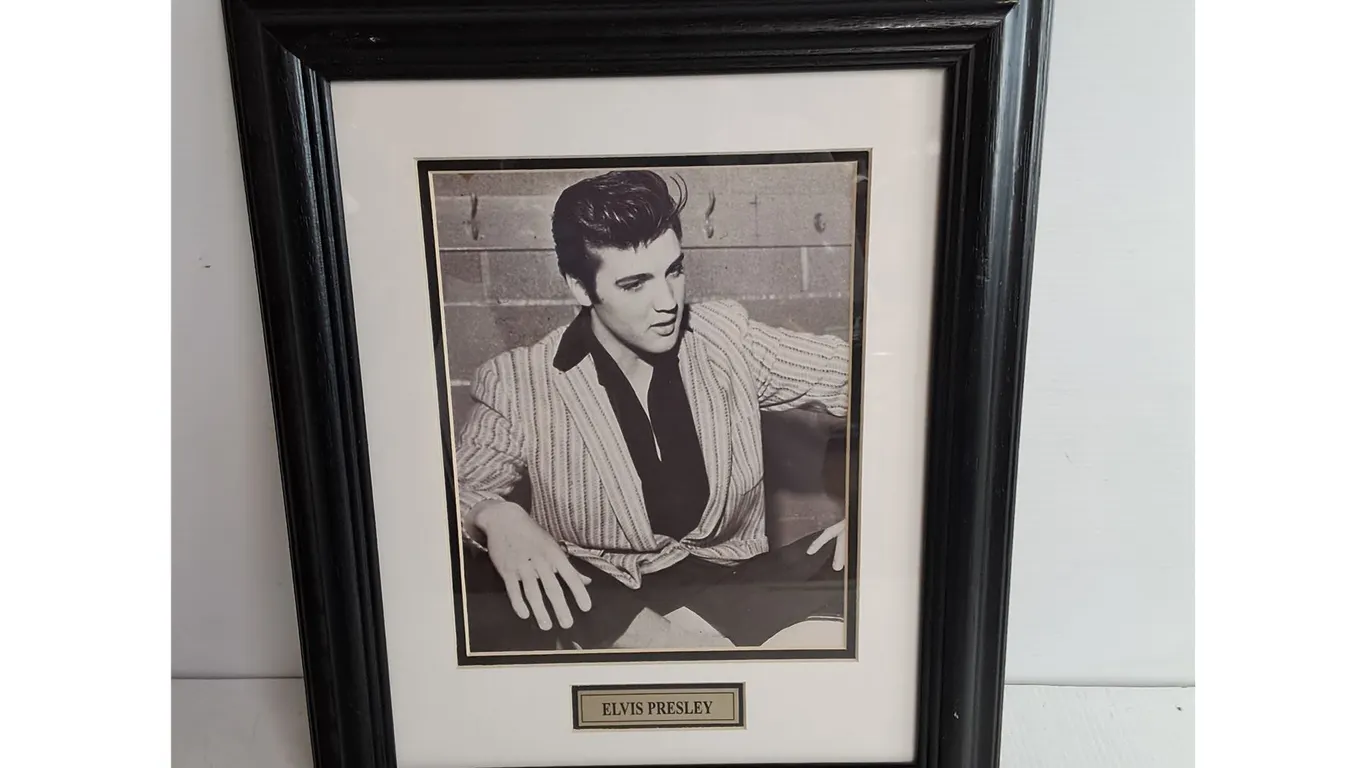 Framed Elvis Presley Photo 17" x 14"