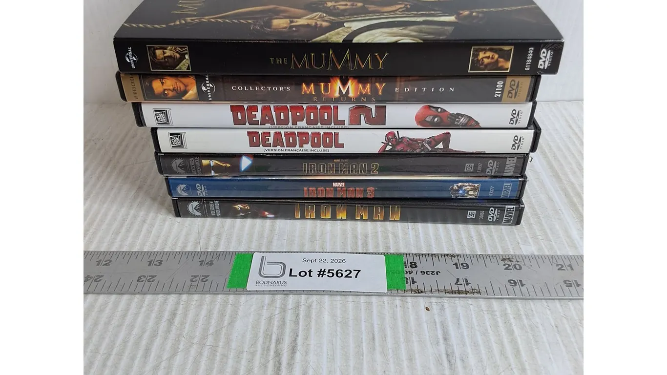 (7) DVD Movies-The Mummy,Deadpool and Iron Man
