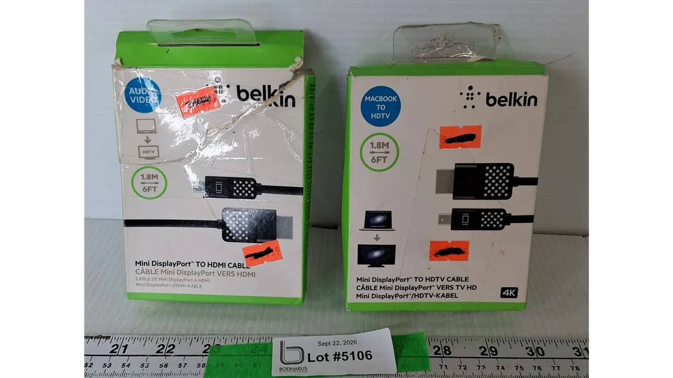 Belkin Macbook to HDTV & Display Port to HDMI Cables