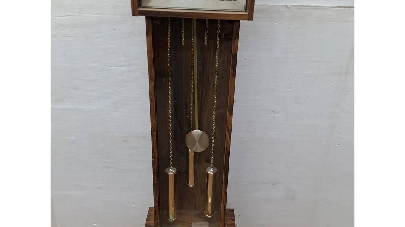 *Wooden Grandfather Clock - 14 x 9 x 60", Pickup Only