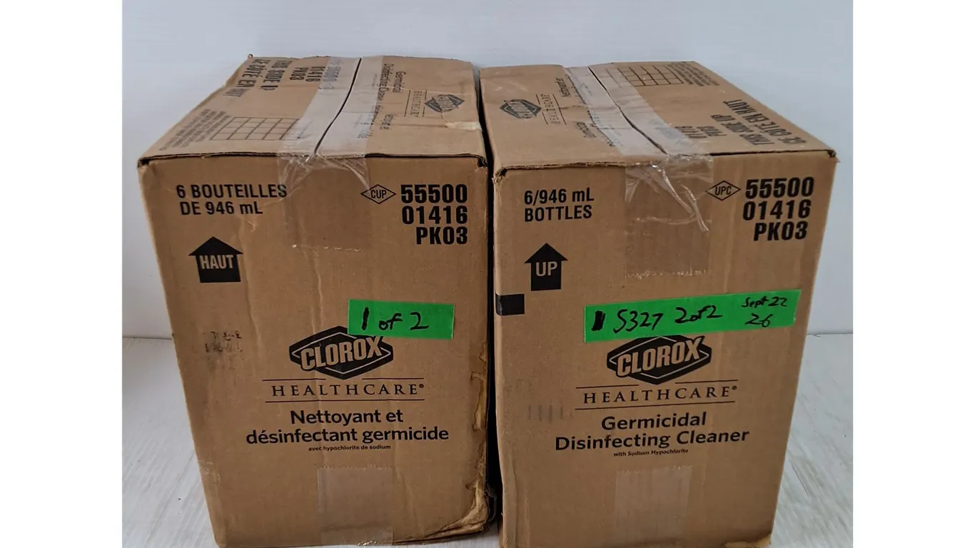 (2) Boxes of 6 946mL Bottles of Clorox Healthcare Germicidal Disinfecting Cleaner As-Is, Pickup Only