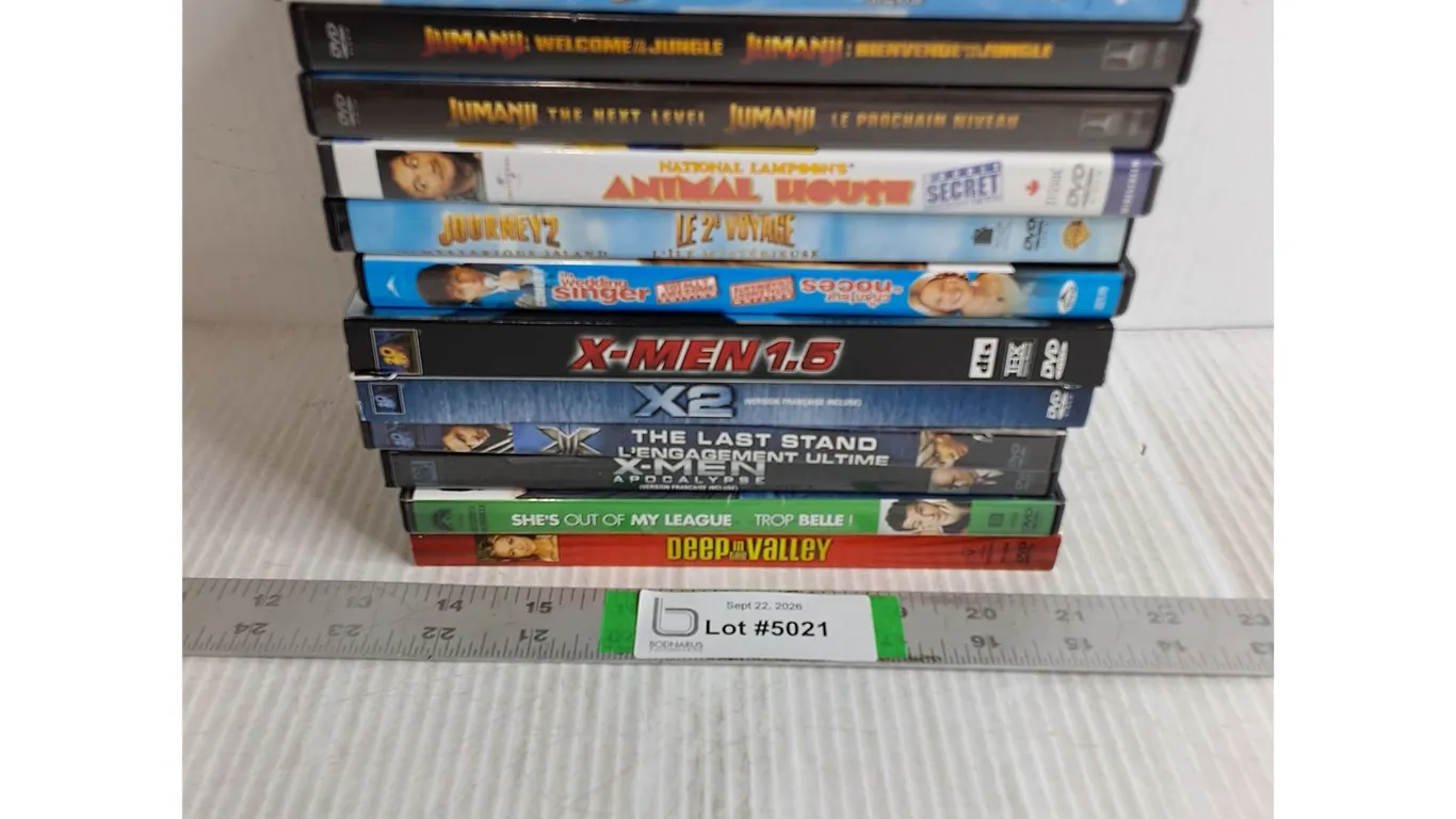 (12) DVD Movies-Jumanji,Animal House,X2,X-Men and more