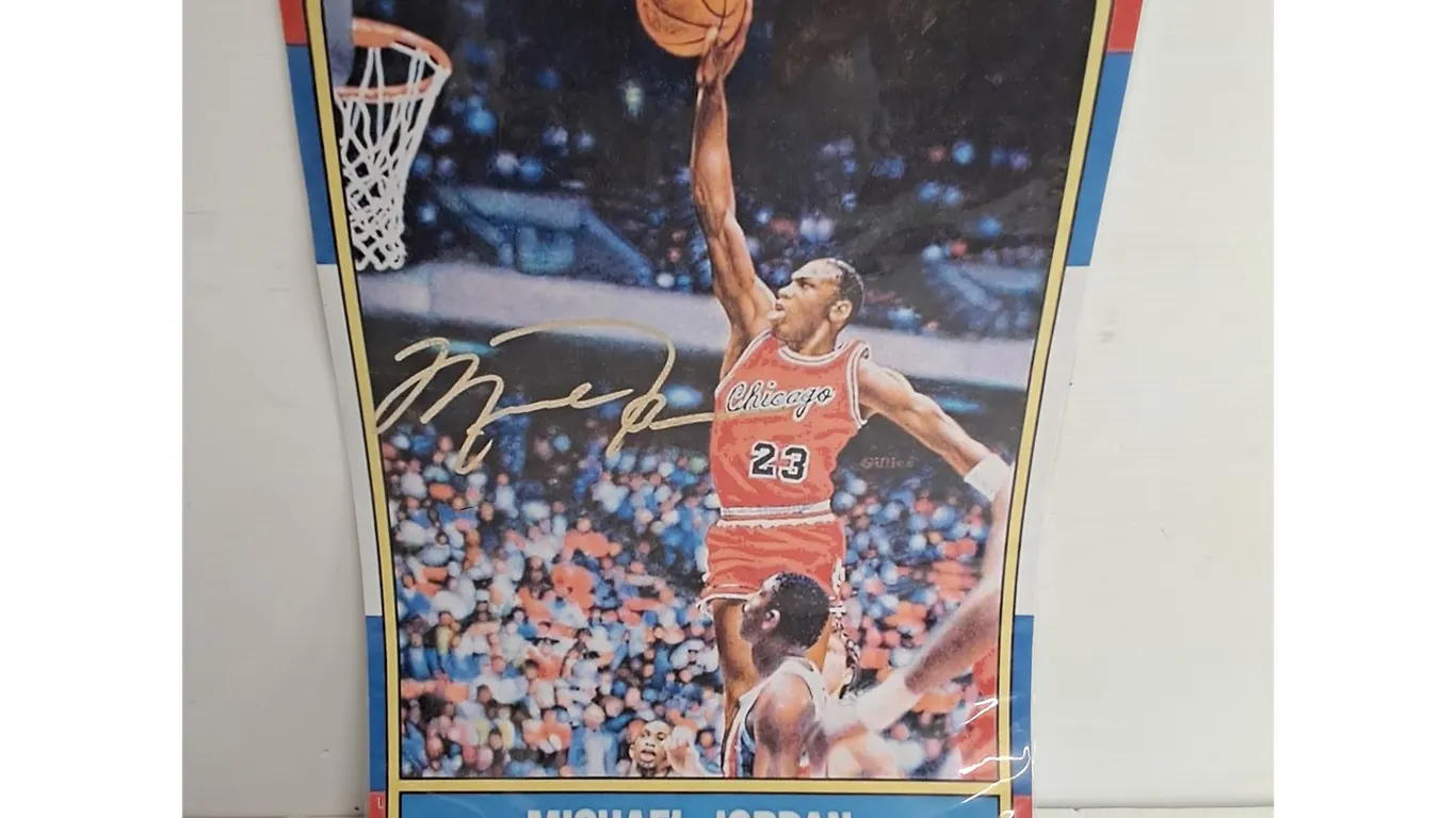Replica Michael Jordan Autographed Card/Poster 18" x 12"- Can't Authenticate