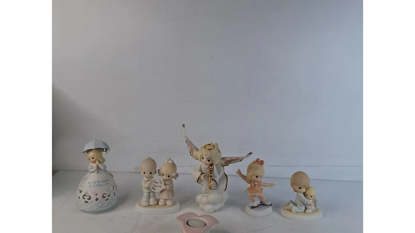 Vintage Precious Moments Porcelain Bisqueware Figurines