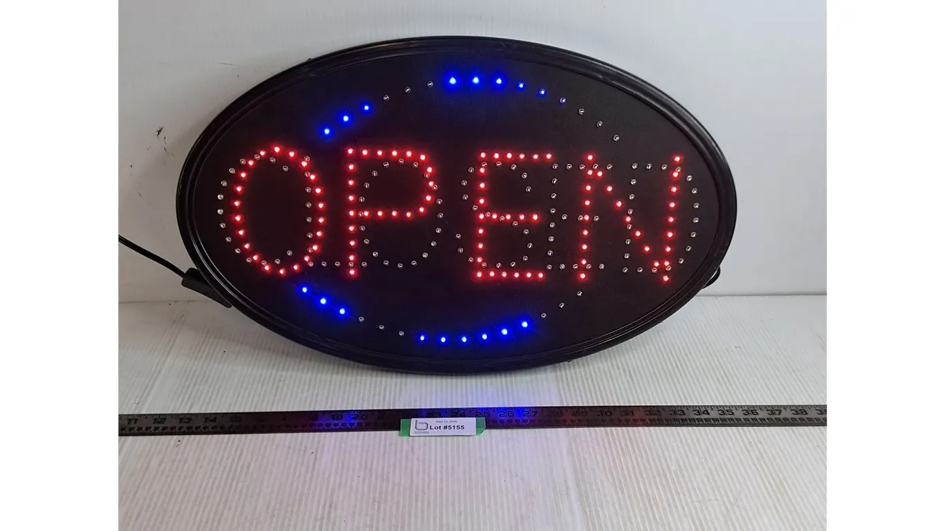 Open/Closed LED Sign - Working - 23" x 14"