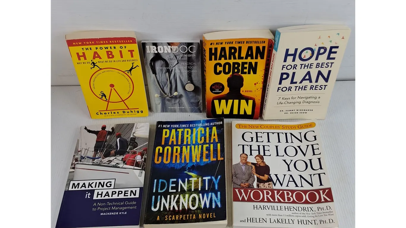 Assorted Books - Harlan Coben, Patricia Cornwell, Mackenzie Kyle