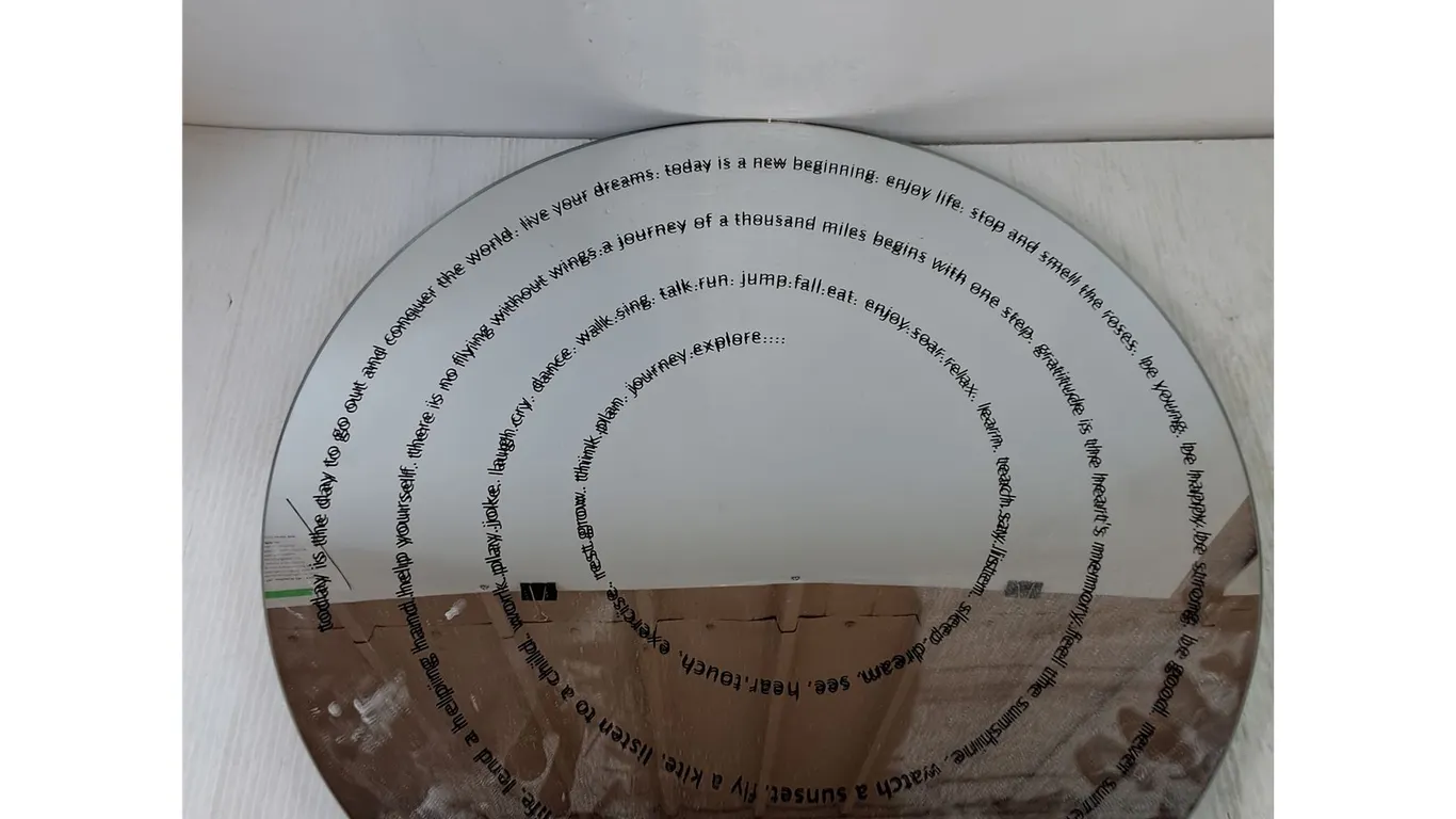Swirl Mirror with a Motivational Speech