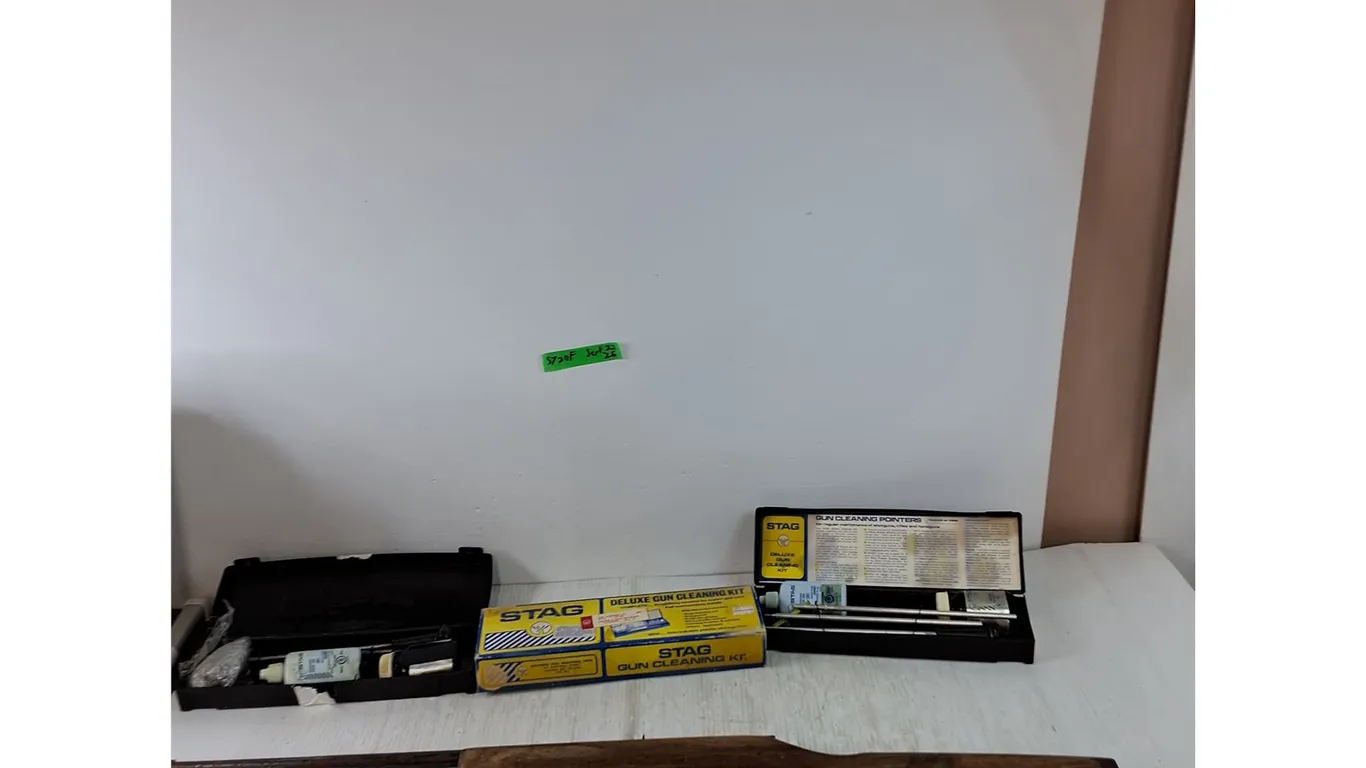 .22 Caliber Bolt-Action Rifle No Bolt PAL REQUIRED, (2) Stag .22 Gun Cleaning Kits As-Is