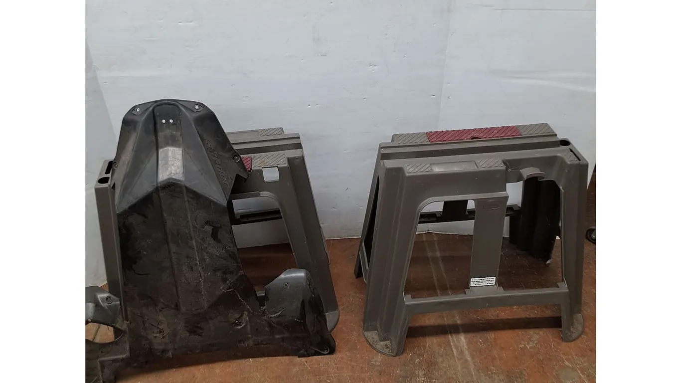 *Ski-Doo Bottom Plate and (2) Rubbermaid Sawhorses No Shipping