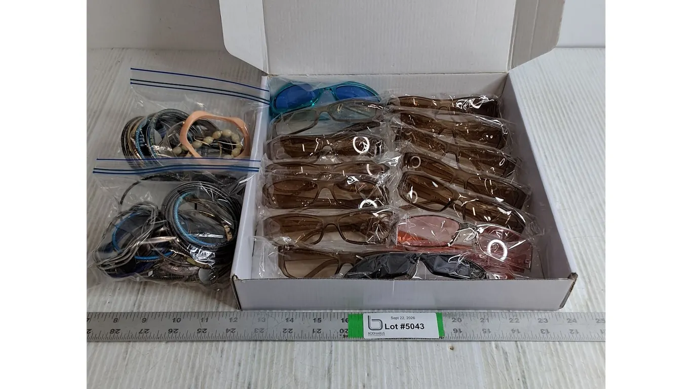 (14) Pairs of Fashion Sunglasses and (2) Bags of Assorted Bangles