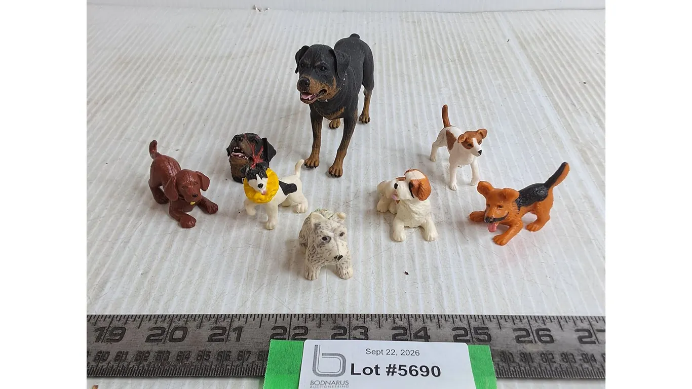 (8) Dog Toy Figurines