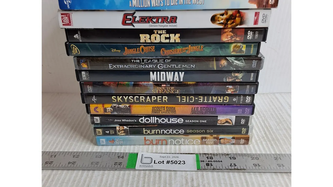 (12) DVD Movies-The Rock,Midway,Skyscraper,Elektra and more