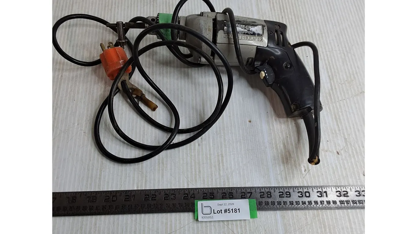 Double Insulated Porter Cable Electric Drill - Working