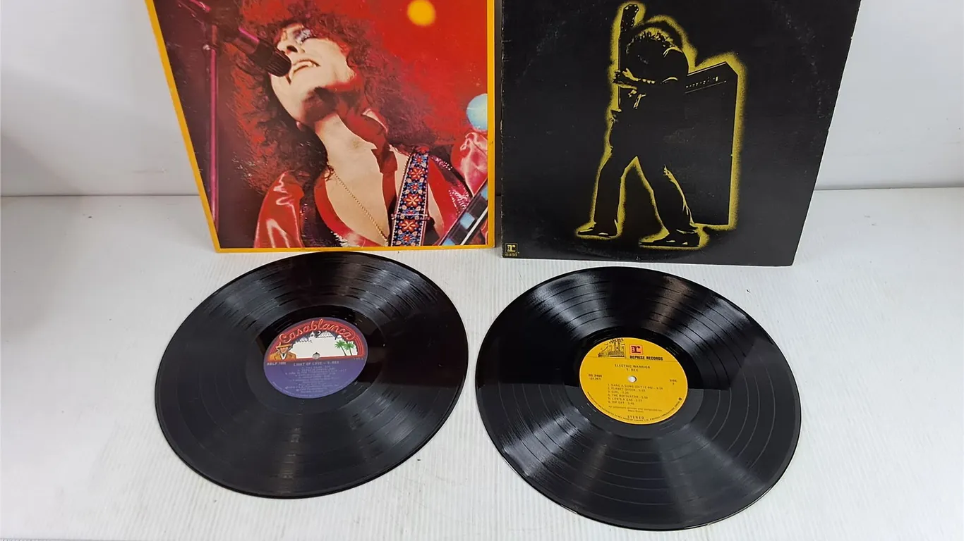 T.Rex Vinyl Records - Light of Love & Electric Warrior