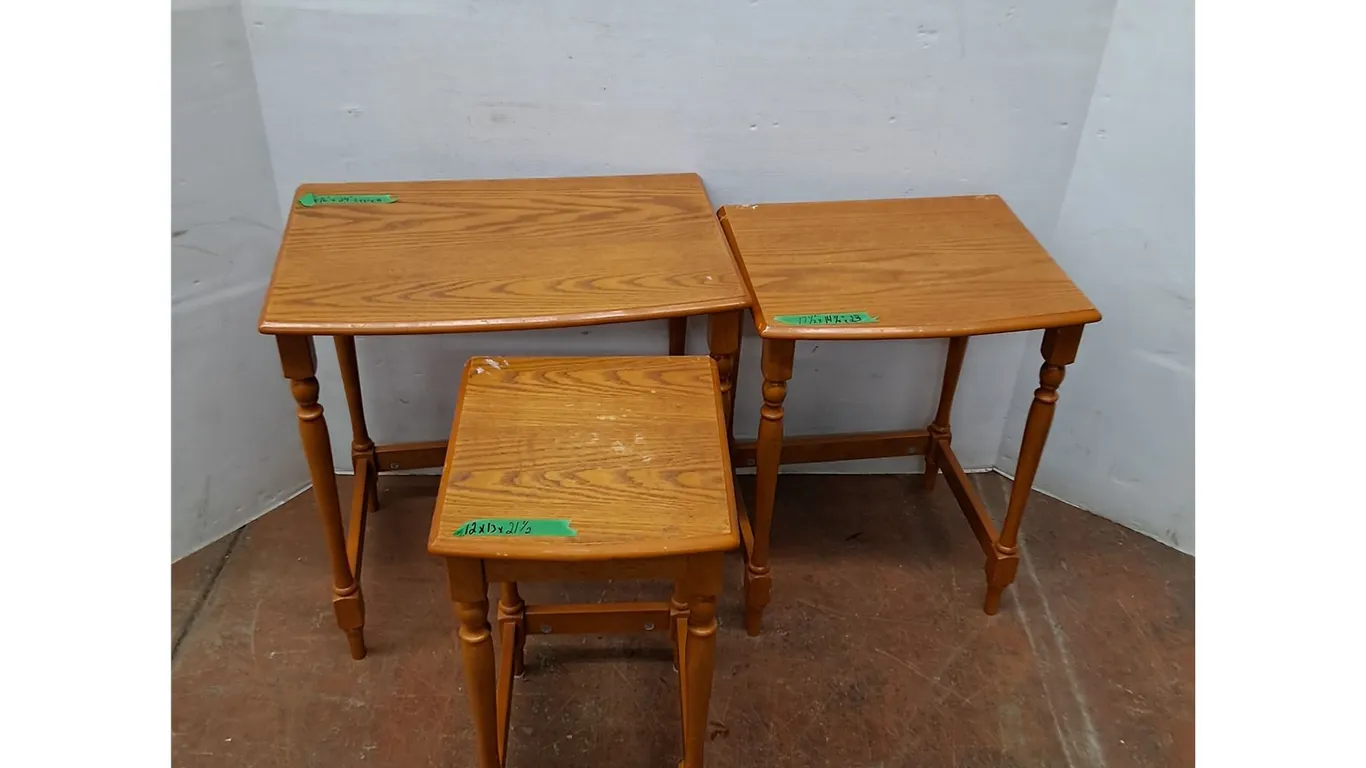 *(3) Wooden Tables No Shipping