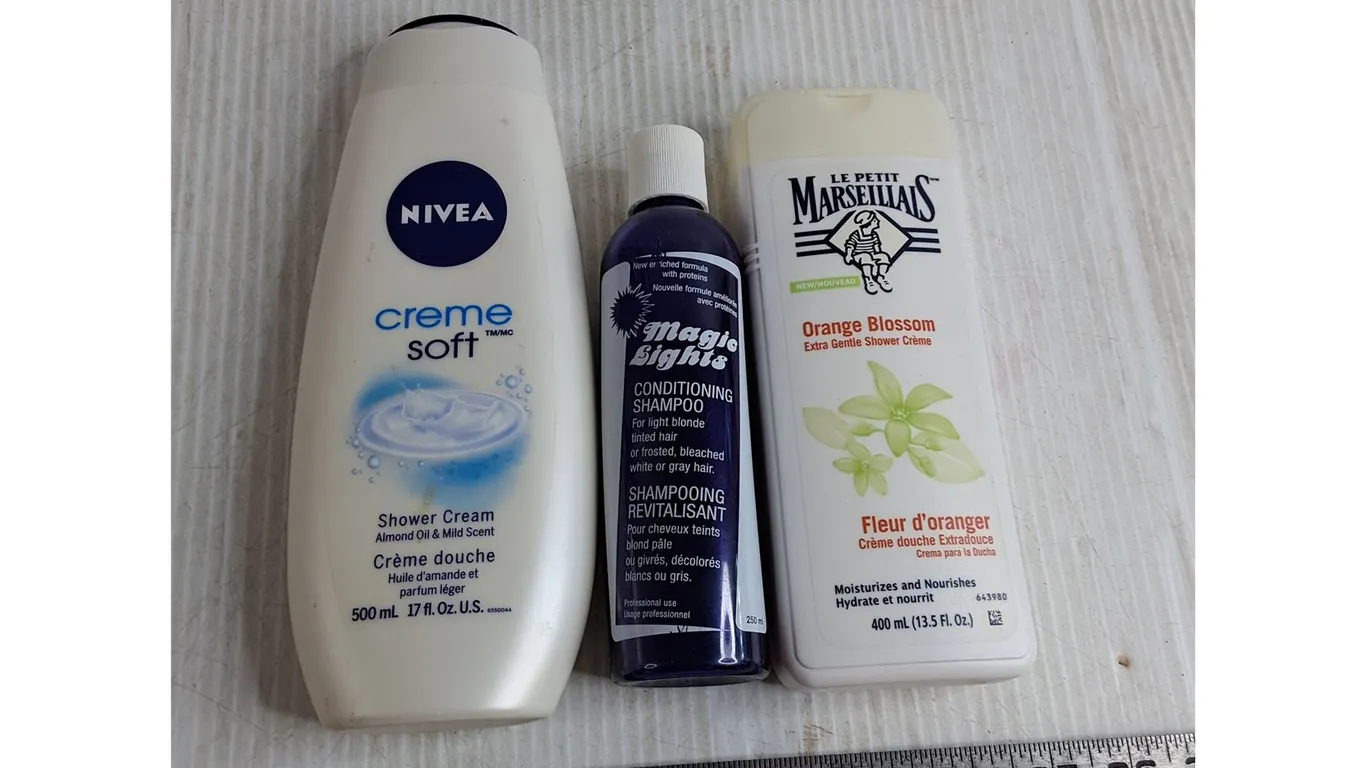 (2) Bottles of Body Wash, (1) Partial Shampoo/Conditioner - Cannot Ship