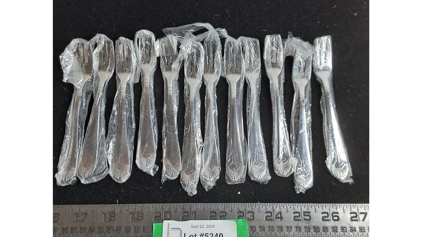 New Set of 12 Johnson Rose Stainless Steel Oyster Forks