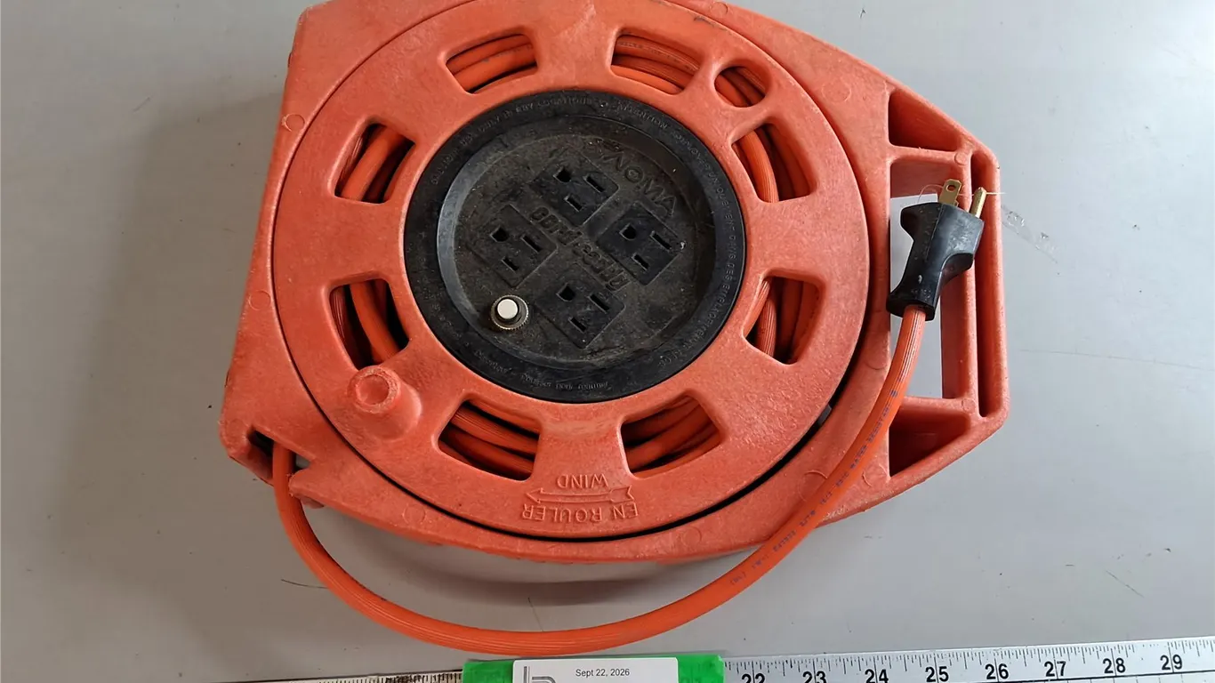 Extension Cord & Reel with Receptacles-Unknown Length