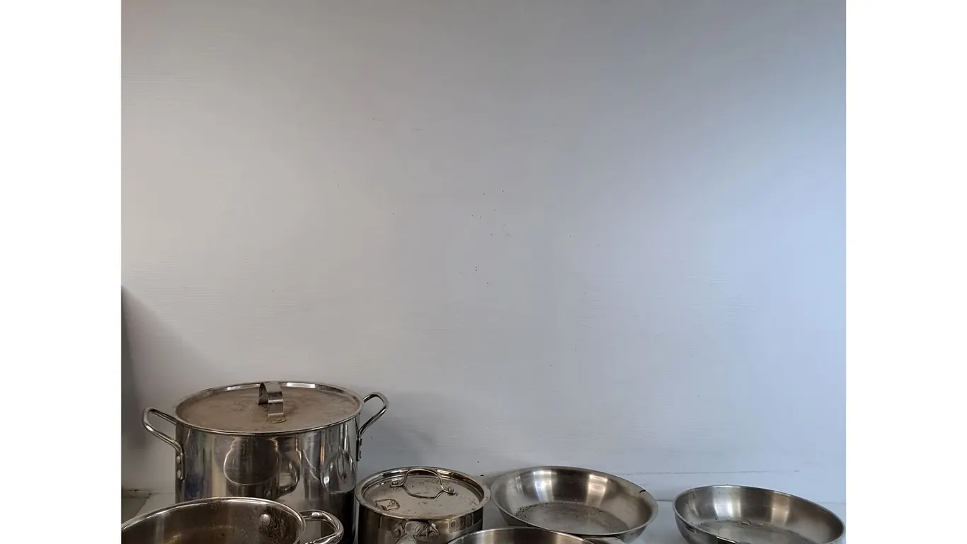 Variety Of Stainless Steel Pots & Pans (cannot ship)
