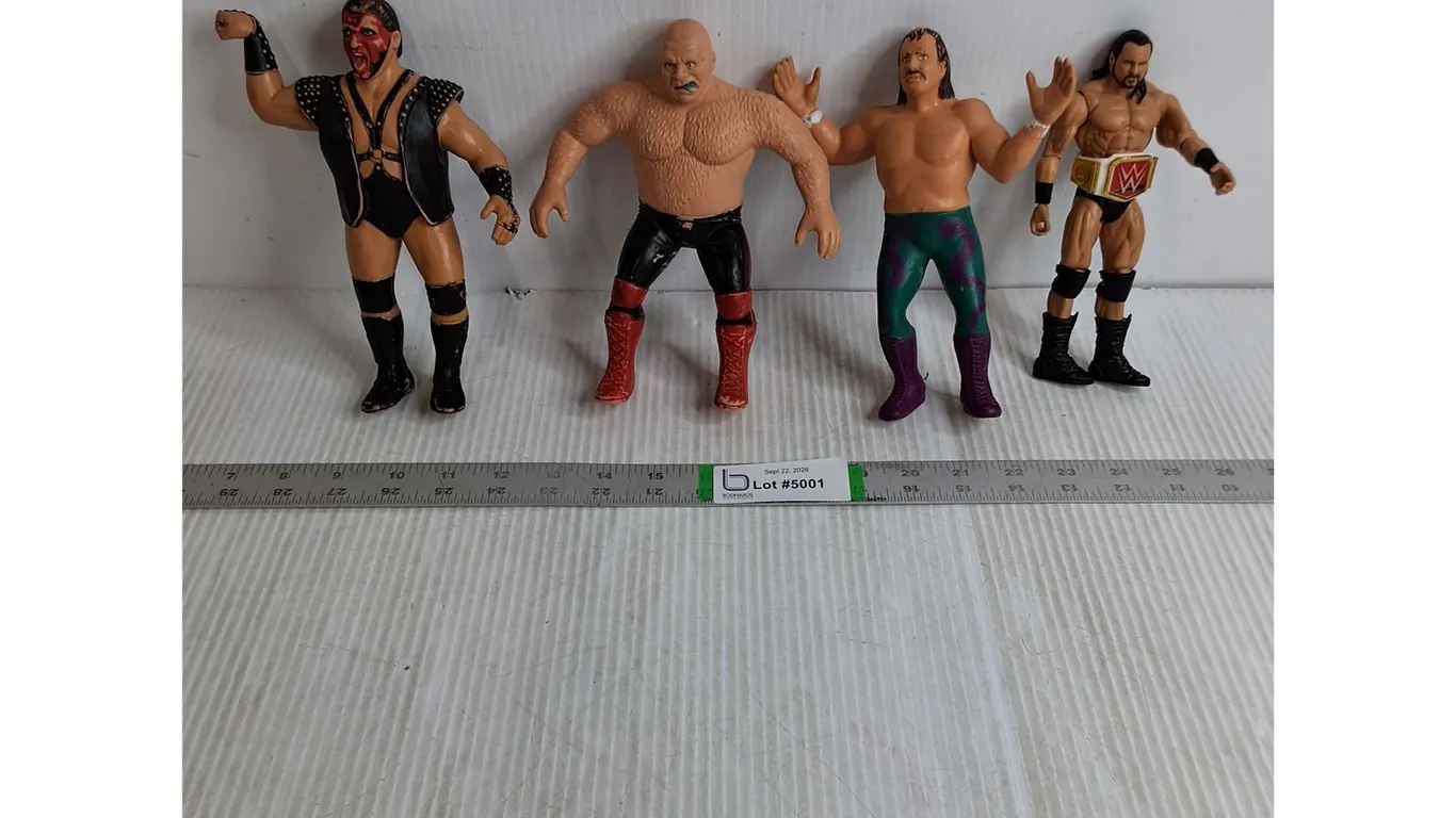 (4) Vintage WWF Action Figures Including George "The Animal" Steele